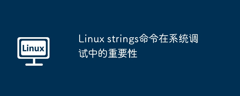 Linuxstrings命令：系统调试利器，你不得不知的技巧