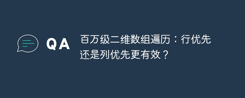 百万级二维数组遍历：行优先VS列优先，哪个更快？