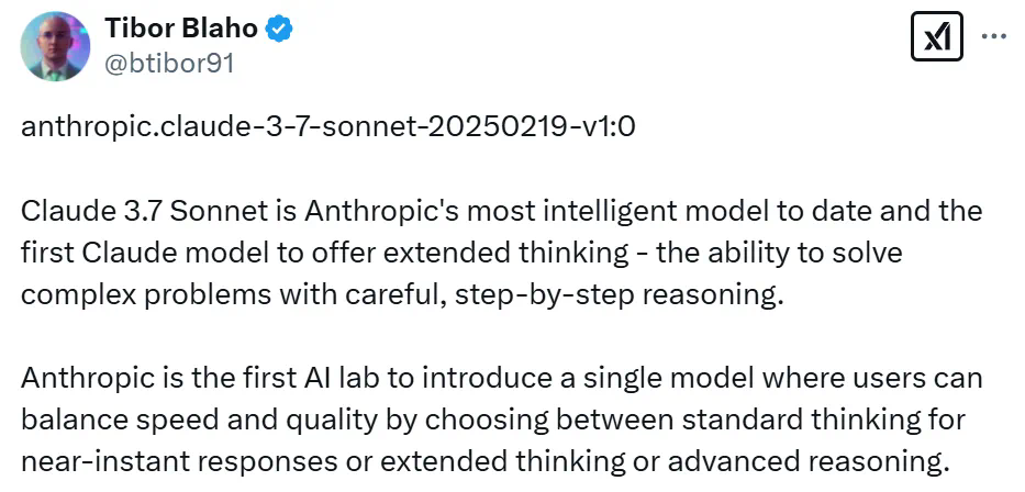 全球首个混合推理模型：Claude3.7Sonnet，代码能力吊打一切！