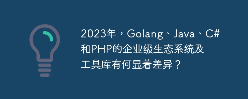 2023年,Golang、Java、C#和PHP的企业级生态系统及工具库有何显着差异?