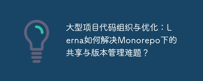 大型项目代码难题？Lerna+Monorepo帮你轻松搞定！