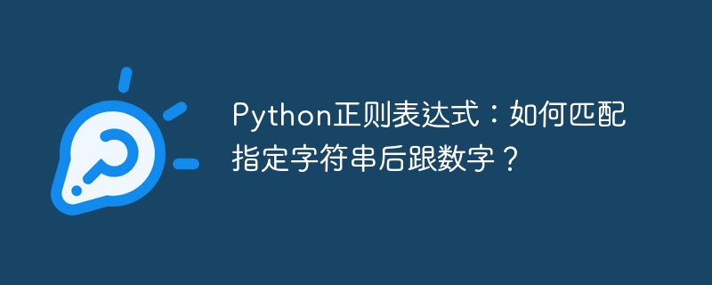Python正则表达式：字符串+数字精准匹配技巧详解