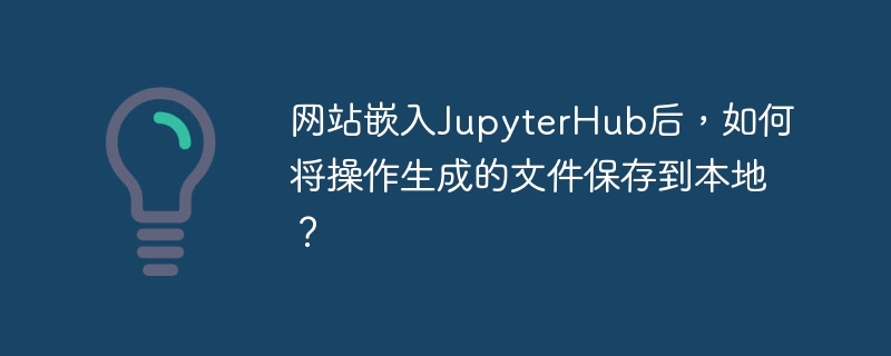 JupyterHub本地文件保存？这份保姆级教程你值得拥有！