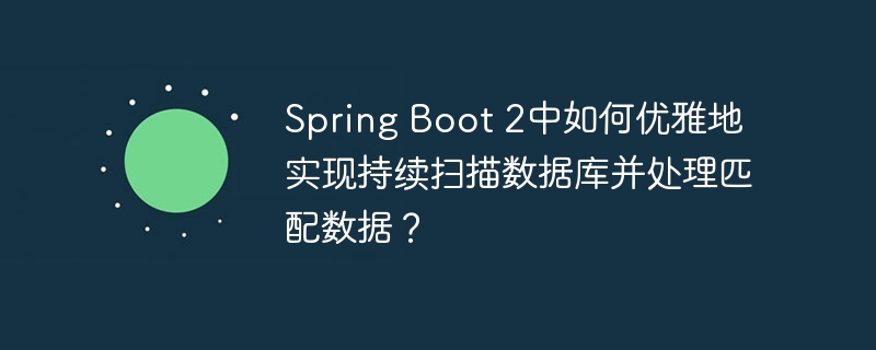 SpringBoot2数据库扫描处理：优雅方案详解