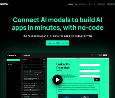 Brancher AI：连接AI模型，创造独特应用，开启你的AI创业之旅