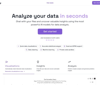 Vizly:AI驱动的智能数据分析工具