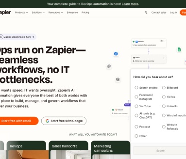 Zapier:无需编程的自动化工作流程工具