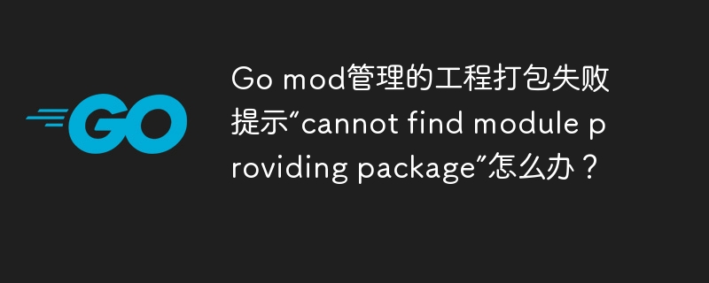 Go mod管理的工程打包失败提示“cannot find module providing package”怎么办?
