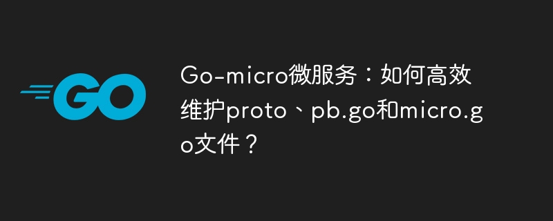 Go-micro微服务：高效维护proto、pb.go及micro.go文件的实用技巧