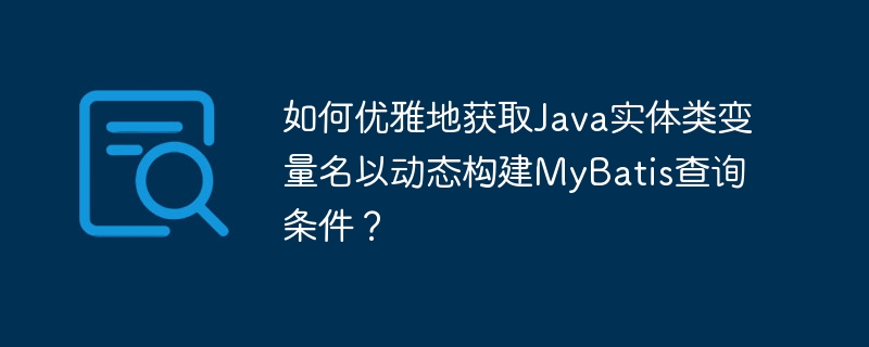 Java实体类变量名获取，优雅构建MyBatis查询
