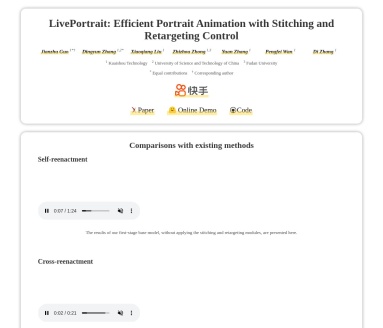 LivePortrait：高效肖像动画生成框架，秒速生成逼真视频