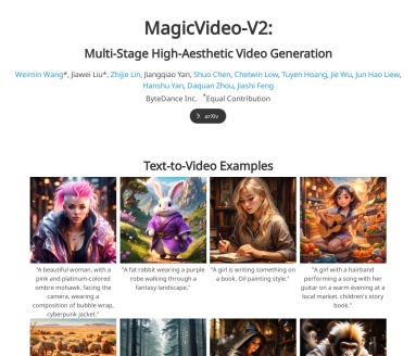 MagicVideo-V2：字节跳动AI视频生成新突破