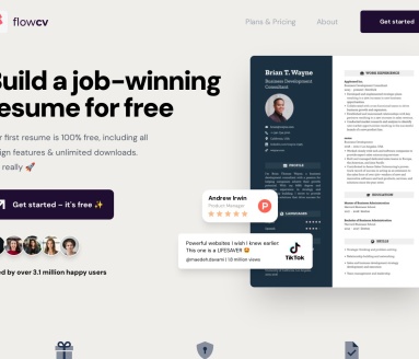 FlowCV：AI驱动的一体化简历构建平台，提升职业生涯新高度