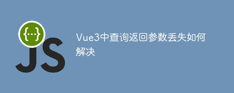 Vue3中查询返回参数丢失如何解决