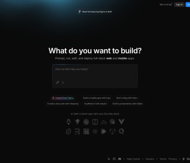 Bolt.new:全栈Web应用开发工具,简化从创建到部署的全流程