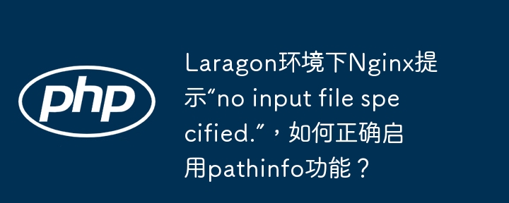 Laragon环境下Nginx提示“no input file specified.”，如何正确启用pathinfo功能？
