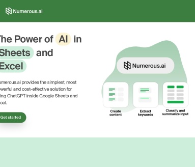 Numerous.ai:赋能Google Sheets和Excel的AI工具