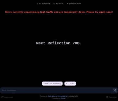 Reflection 70B:大型语言模型的交互体验平台