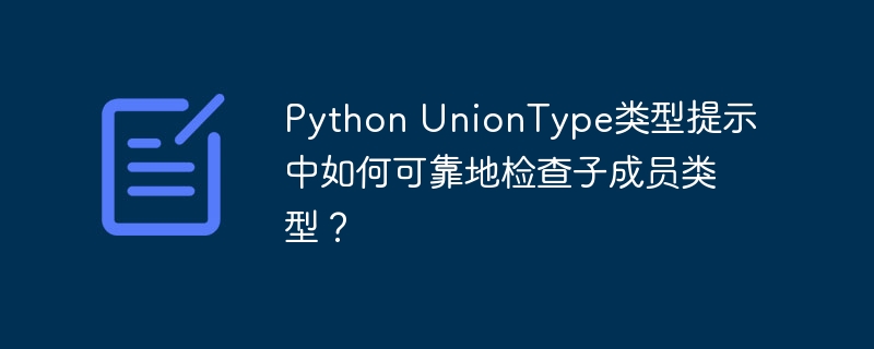 Python UnionType类型提示中如何可靠地检查子成员类型？