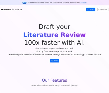 Seamless AI文献综述工具：高效科研利器，助你快速完成文献综述