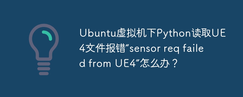 Ubuntu虚拟机Python读取UE4文件报错“sensorreqfailedfromUE4”解决攻略