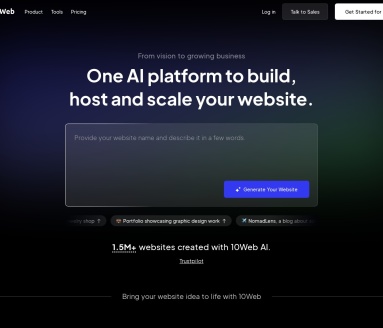 10Web:AI赋能的WordPress平台,智能建站与优化专家