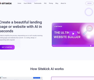 Sitekick:无需编码的AI着陆页构建器,轻松打造精美页面