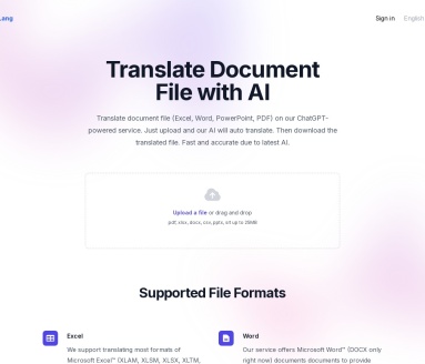 Doc2Lang：基于ChatGPT的智能文档翻译平台