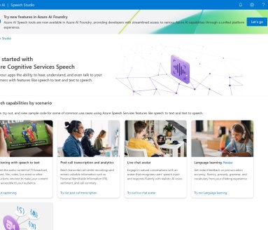 Speech Studio：微软Azure认知服务语音功能集成平台