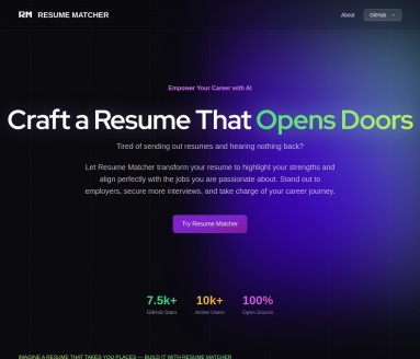 Resume Matcher：简化简历创建的开源工具