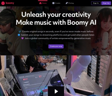 Boomy：AI驱动的音乐创作平台，快速生成并分享原创歌曲