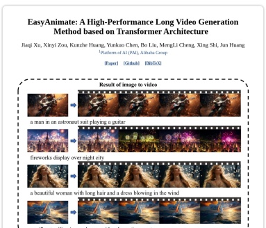 EasyAnimate：阿里巴巴AI平台推出高性能长视频生成工具