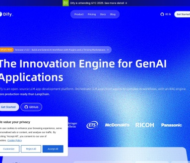 Dify.AI:企业生成式AI应用创新引擎,智能化提升效率