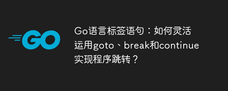 Go语言标签语句：巧用goto、break、continue实现跳转