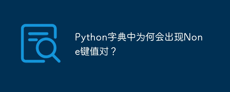 Python字典中为何会出现None键值对？