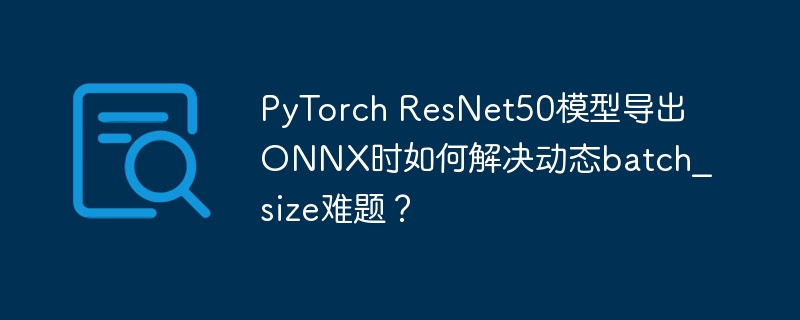 PyTorchResNet50导出ONNX动态batch_size解决方案