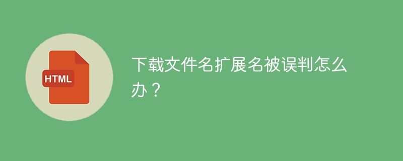 下载文件名扩展名被误判怎么办?