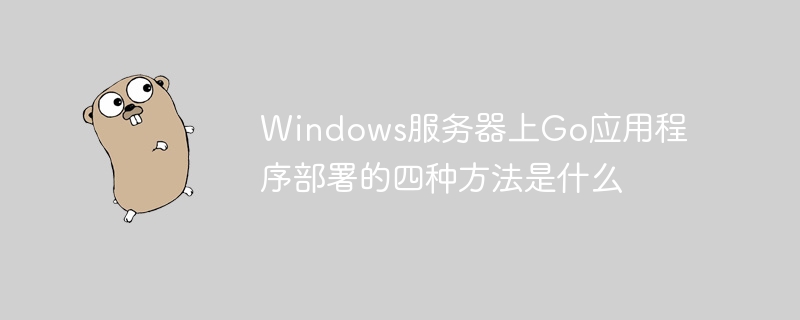 Windows服务器上Go应用程序部署的四种方法是什么