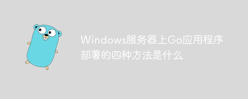Go应用在Windows服务器上的四种部署方法