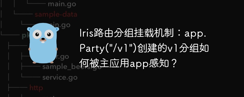 Iris路由分组挂载：app.Party(