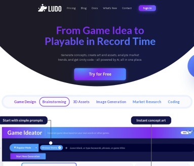 Ludo.ai：AI驱动的游戏设计创新平台