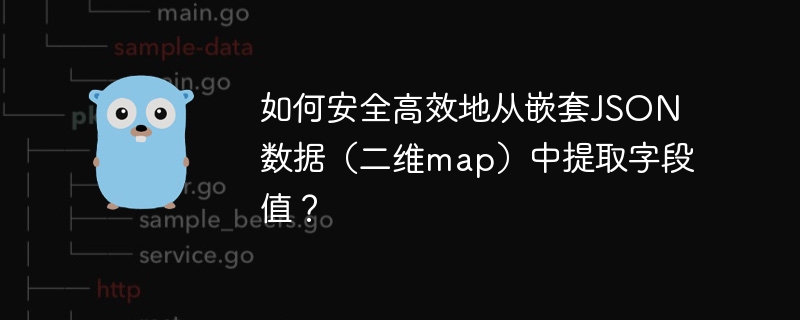 如何安全高效地从嵌套JSON数据（二维map）中提取字段值？