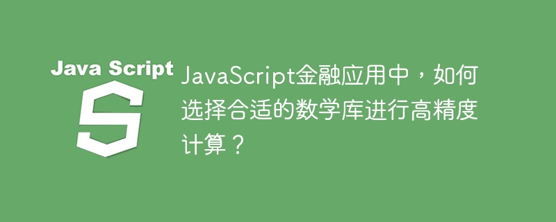 JavaScript金融应用中，如何选择合适的数学库进行高精度计算？