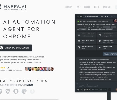 Harpa.ai：Chrome扩展与AI驱动的NoCode RPA平台，节省时间与金钱