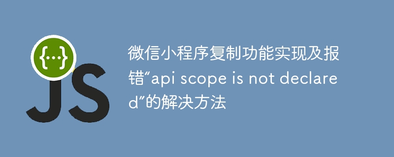 微信小程序复制功能实现及报错“api scope is not declared”的解决方法