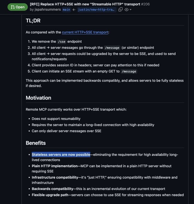 MCP 协议迎来重大更新：走向完全无状态化，简化 HTTP 通信