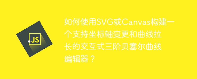 如何使用SVG或Canvas构建一个支持坐标轴变更和曲线拉长的交互式三阶贝塞尔曲线编辑器？