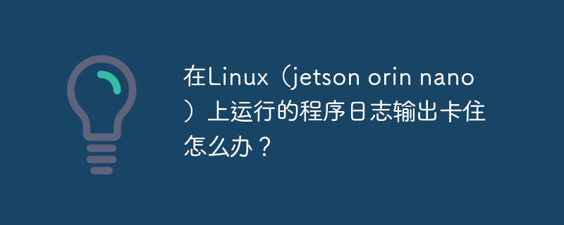 在Linux(jetson orin nano)上运行的程序日志输出卡住怎么办?