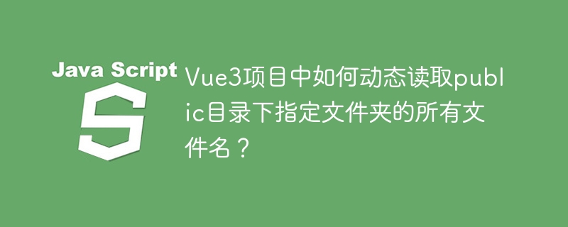 Vue3项目中如何动态读取public目录下指定文件夹的所有文件名？