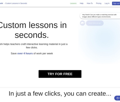 Roshi AI：快速生成教育资源，提升教学效率